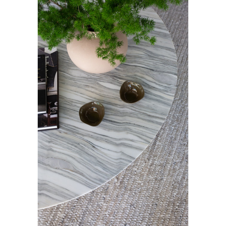 Gray Metal Round Contemporary Coffee Table