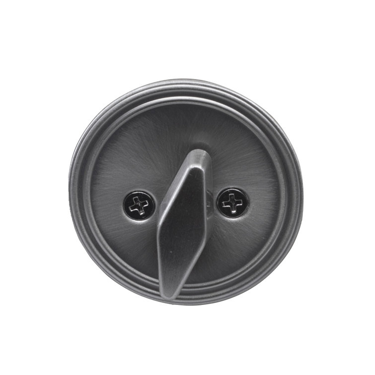 Satin Nickel Curved Lever Entry Set with Deadbolt