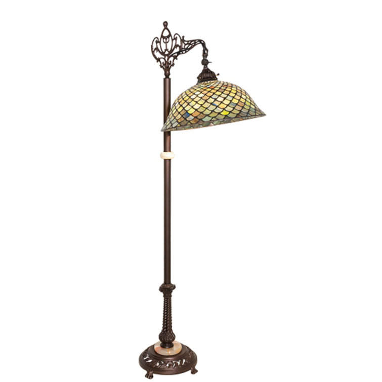 Tiffany Style 60'' Bronze Stained Glass Floor Lamp