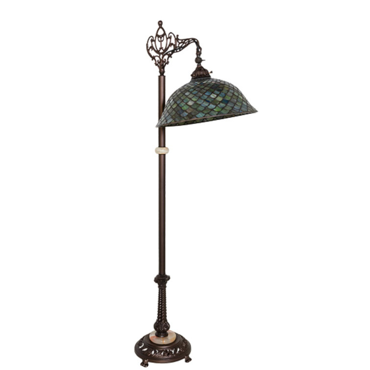 Tiffany Style 60'' Bronze Stained Glass Floor Lamp