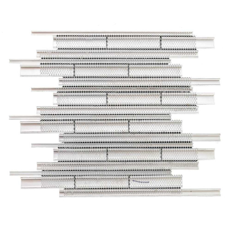 Mason Grigio 12" x 12" Metal Linear Mosaic Wall Tile