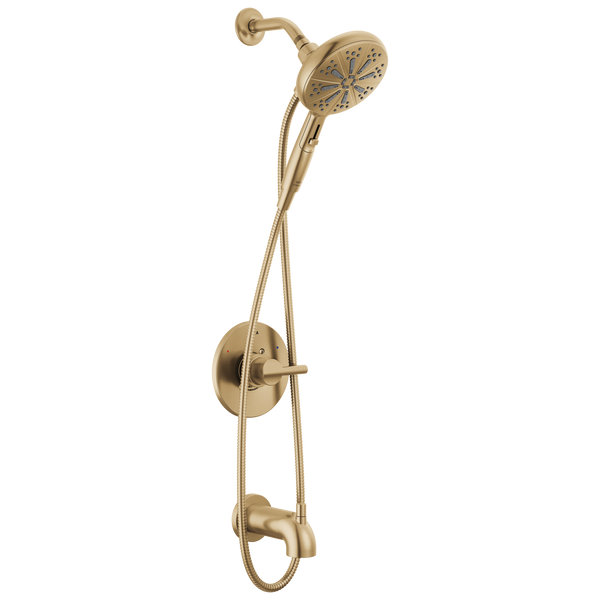 Champagne Bronze Multi-Head Wall Mounted Handheld Shower