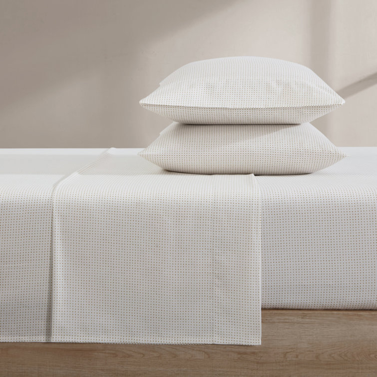 King White Organic Cotton Satin Sheet Set