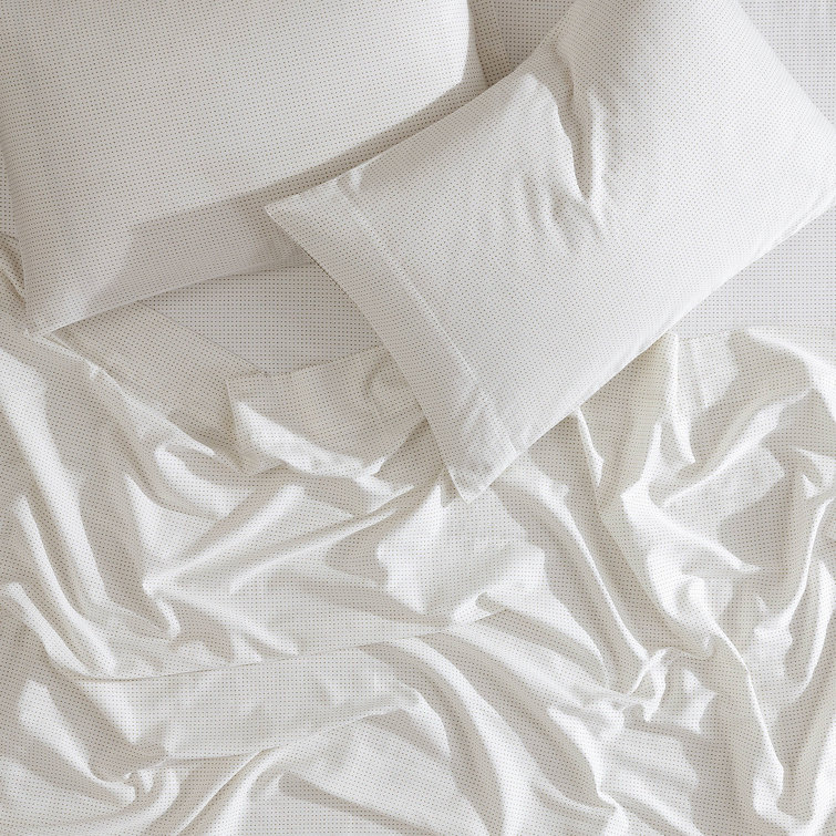 King White Organic Cotton Satin Sheet Set