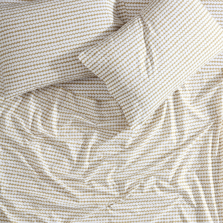 King Geometric Print Organic Cotton Percale Sheet Set