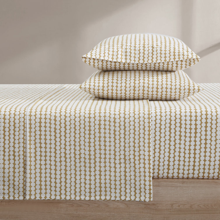 King Geometric Print Organic Cotton Percale Sheet Set
