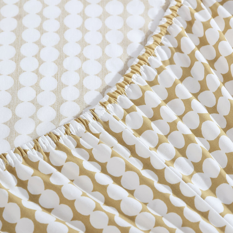 King Geometric Print Organic Cotton Percale Sheet Set