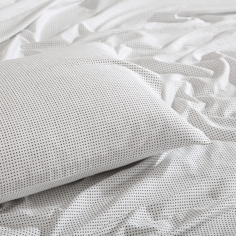 Navy and White Organic Cotton Queen Sheet Set
