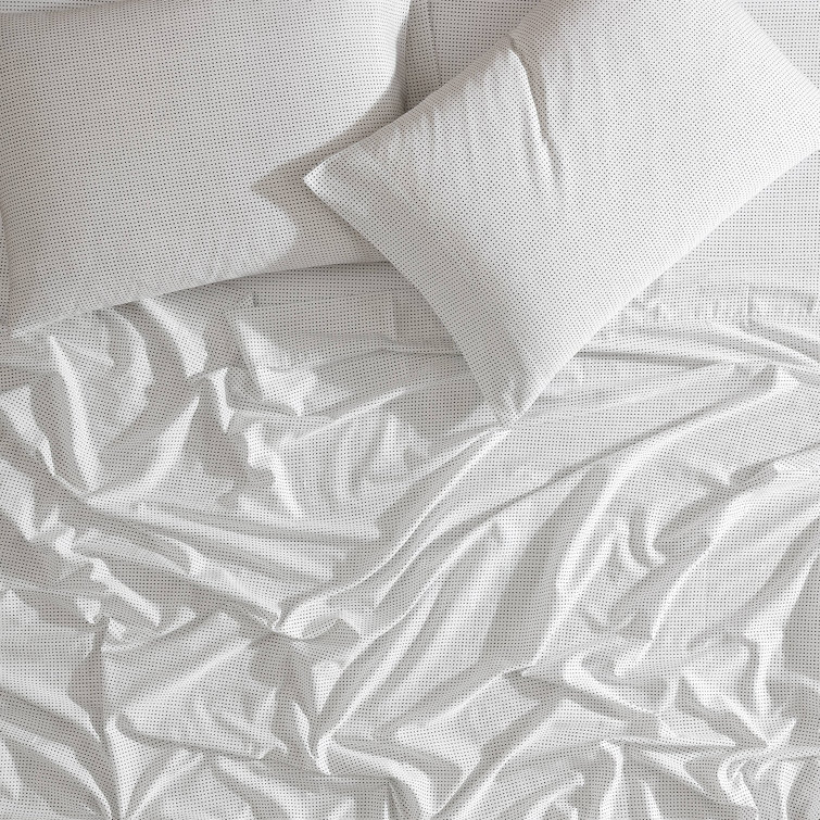 Navy and White Organic Cotton Queen Sheet Set
