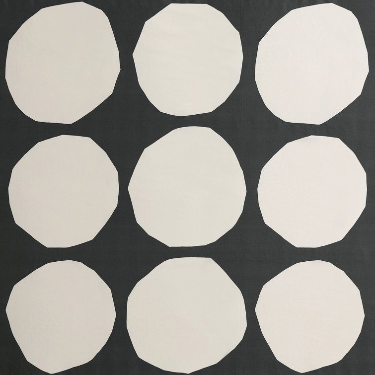 King Organic Cotton Retro Bedspread Cover Set in Black and Beige
