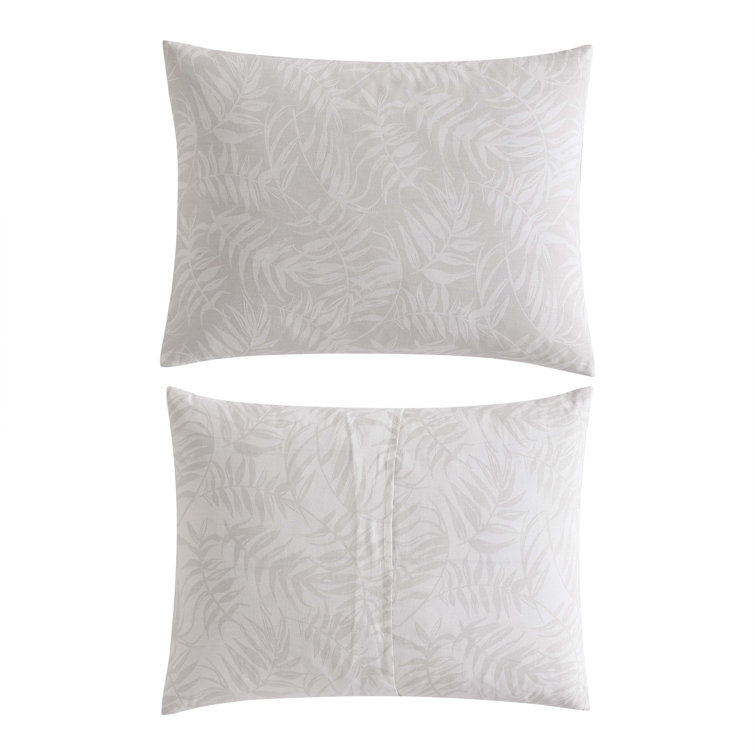 King White Cotton Bedspread Set with Decorative Pillow