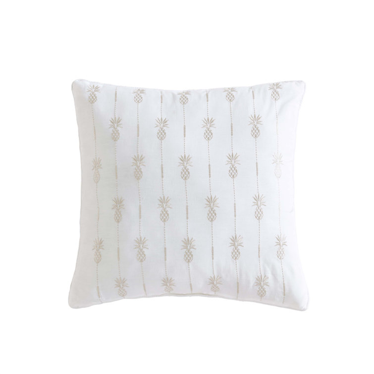 King White Cotton Bedspread Set with Decorative Pillow