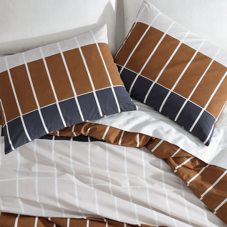 Organic Cotton Multicolor Modern Duvet Cover Set