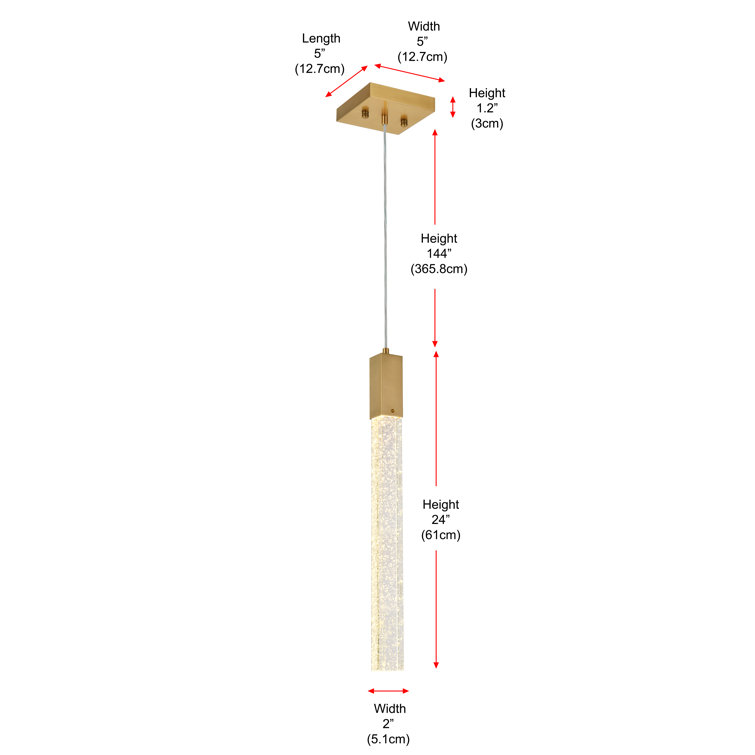 Satin Gold Crystal Raindrop Single Pendant Light