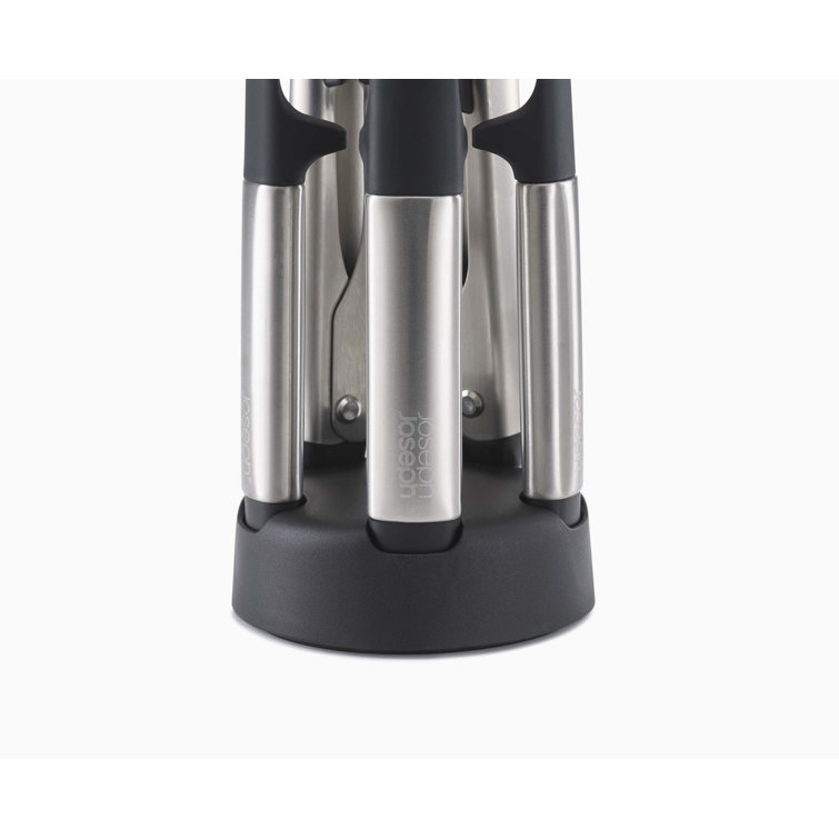 Joseph Joseph 5-Piece Stainless Steel and Silicone Utensil Set with Stand