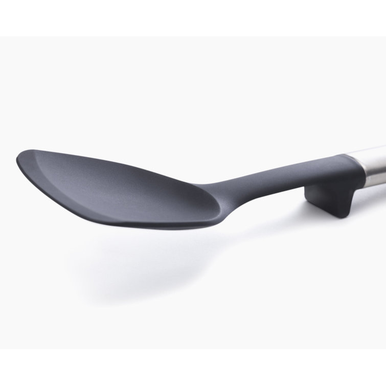 Stainless Steel and Silicone 3-Piece Utensil Set with Stand