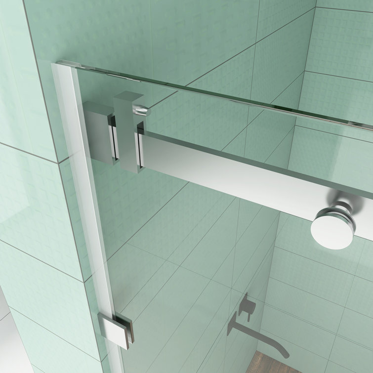 60'' W x 76'' H Brushed Nickel Frameless Sliding Shower Door