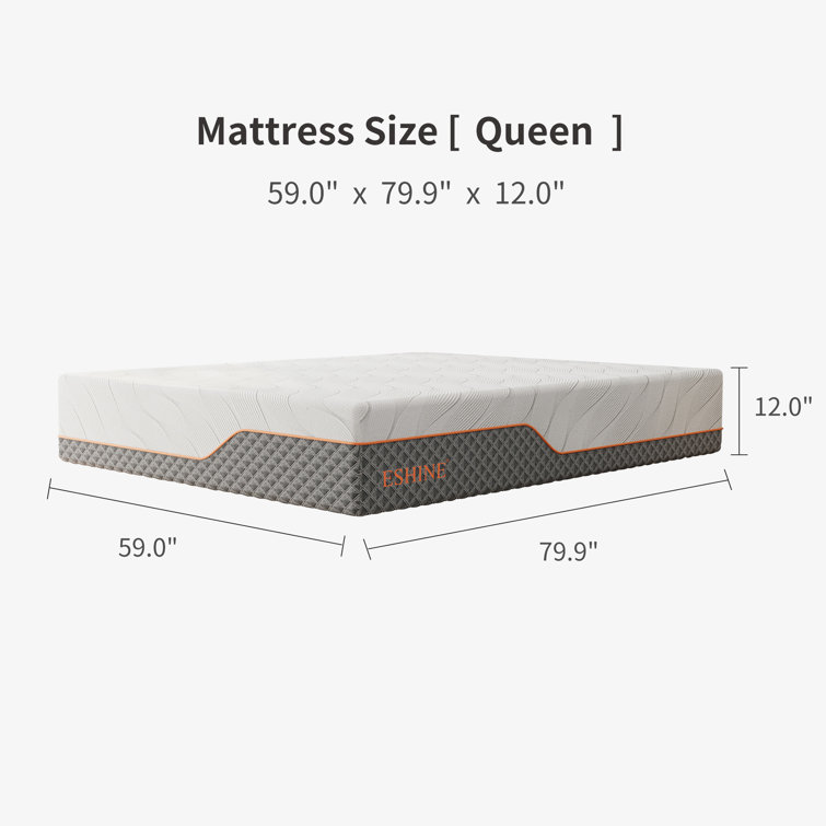 Queen Adjustable Bed Frame with 12" Memory Foam Mattress and Massage