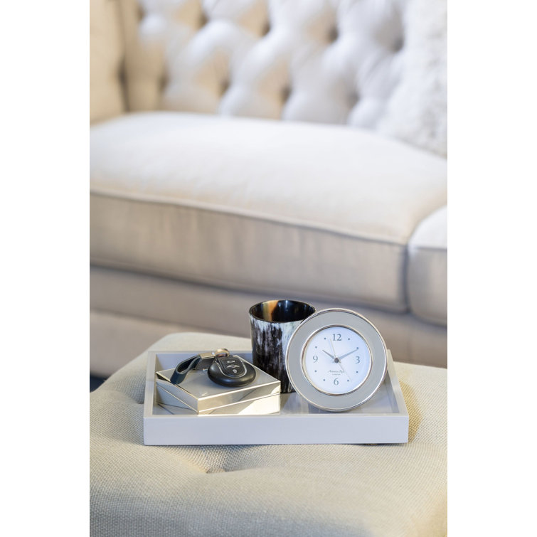 Small Chiffon Grey Lacquered Decorative Tray