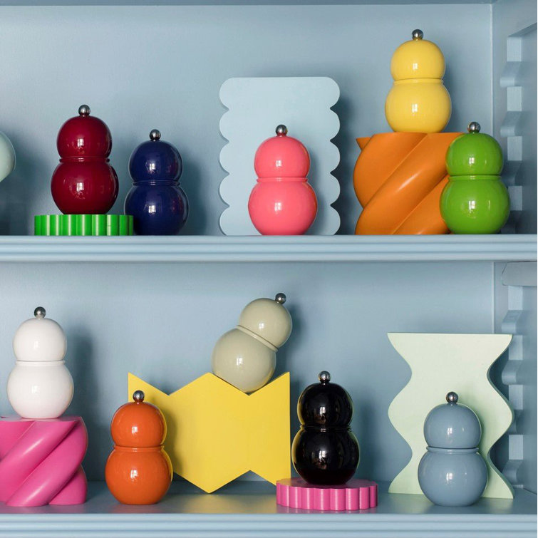 Eau de Nil Lacquered Wood Salt & Pepper Mill