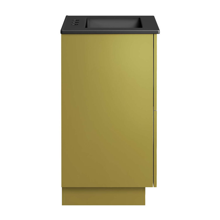Quantum 24" Black and Gold Freestanding Bathroom Vanity