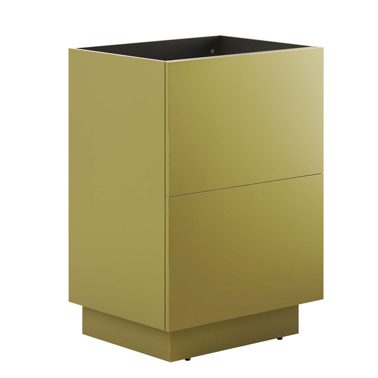 Quantum 24" Black and Gold Freestanding Bathroom Vanity