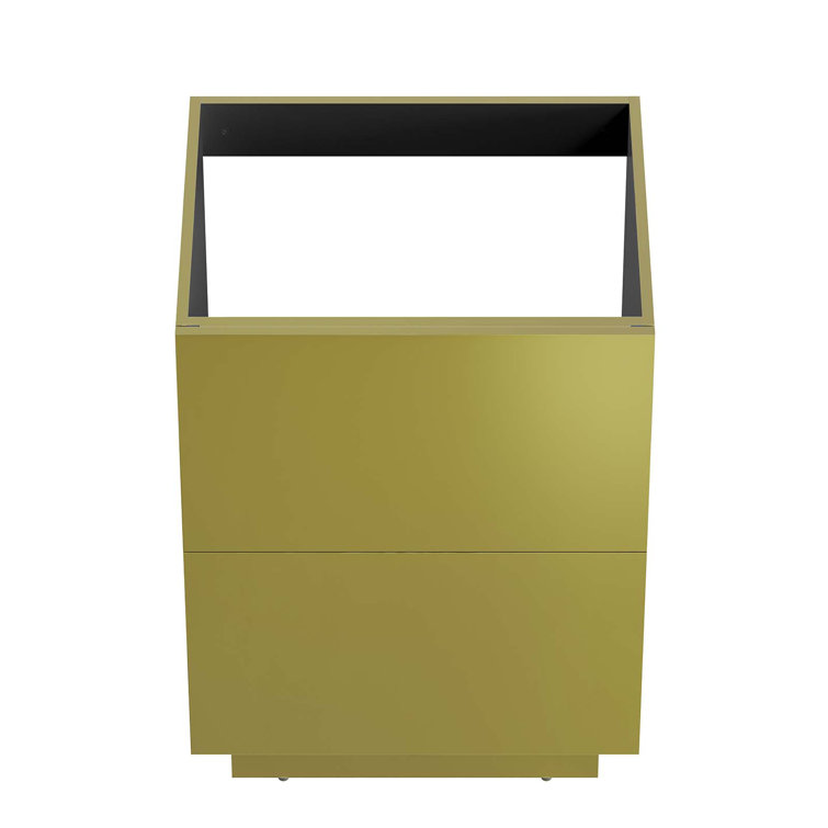 Quantum 24" Black and Gold Freestanding Bathroom Vanity