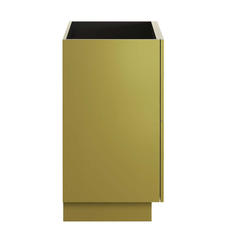 Quantum 30'' Black and Gold Freestanding Bathroom Vanity