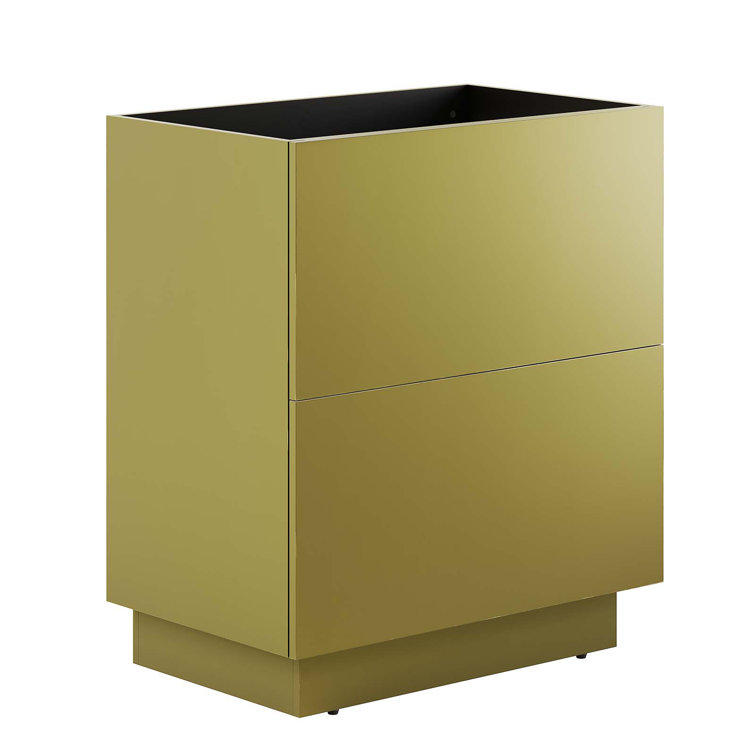 Quantum 30'' Black and Gold Freestanding Bathroom Vanity