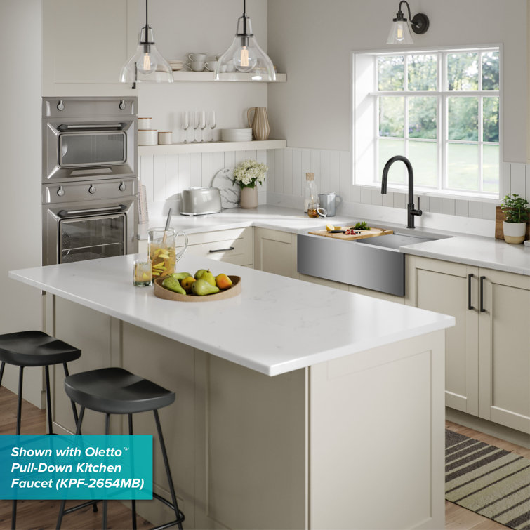Kore 33" Stainless Steel Modern Farmhouse Single Bowl Sink