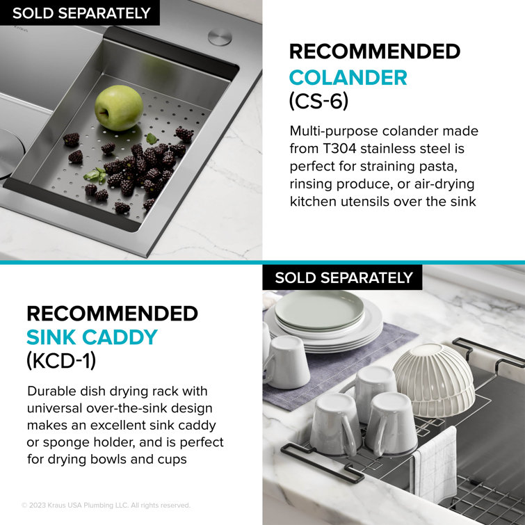 Kore 30-Inch Stainless Steel Drop-In Single Bowl Kitchen Sink