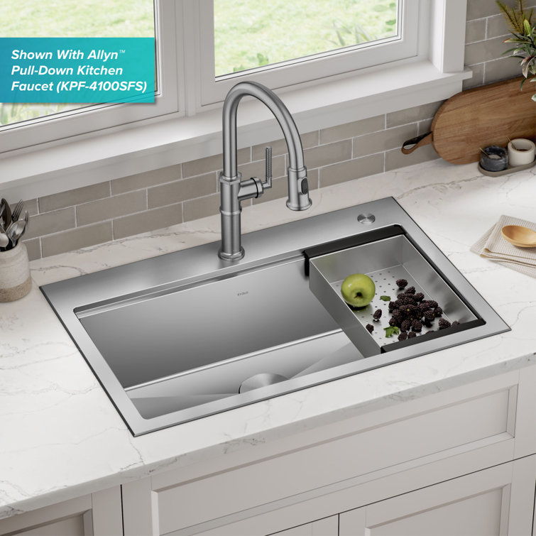 Kore 32-Inch Stainless Steel Drop-In Farmhouse Kitchen Sink