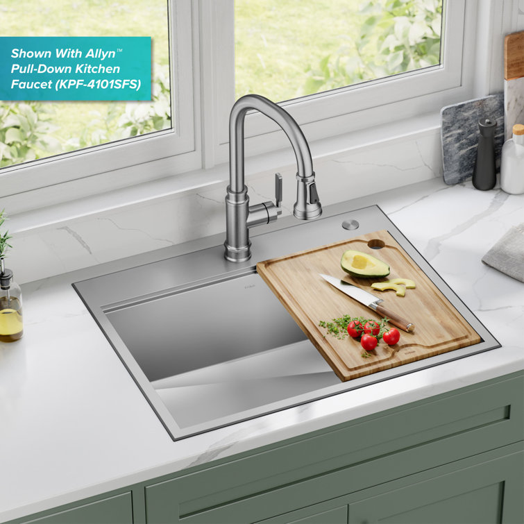 Kore 28-Inch Stainless Steel Drop-In Farmhouse Kitchen Sink