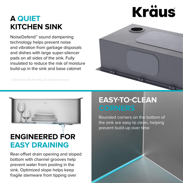 Kore 25-Inch Stainless Steel Drop-In Single Bowl Kitchen Sink with Accessories