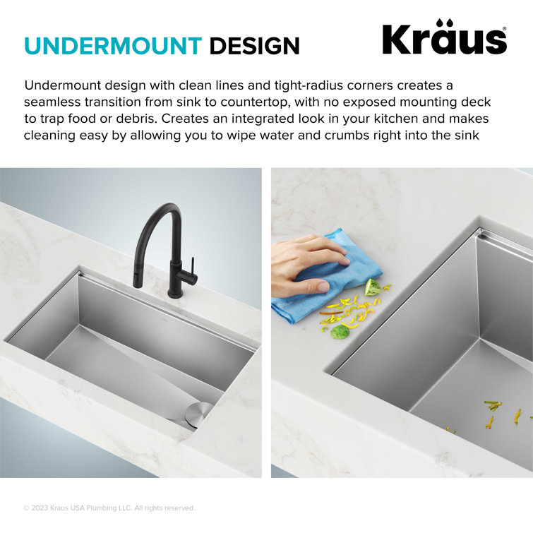 Kore 36" Stainless Steel Drop-in Farmhouse Kitchen Sink