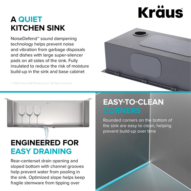 Kore 32-Inch Stainless Steel Drop-In Farmhouse Kitchen Sink