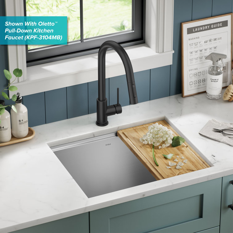 Kore 23-Inch Stainless Steel Undermount Workstation Sink