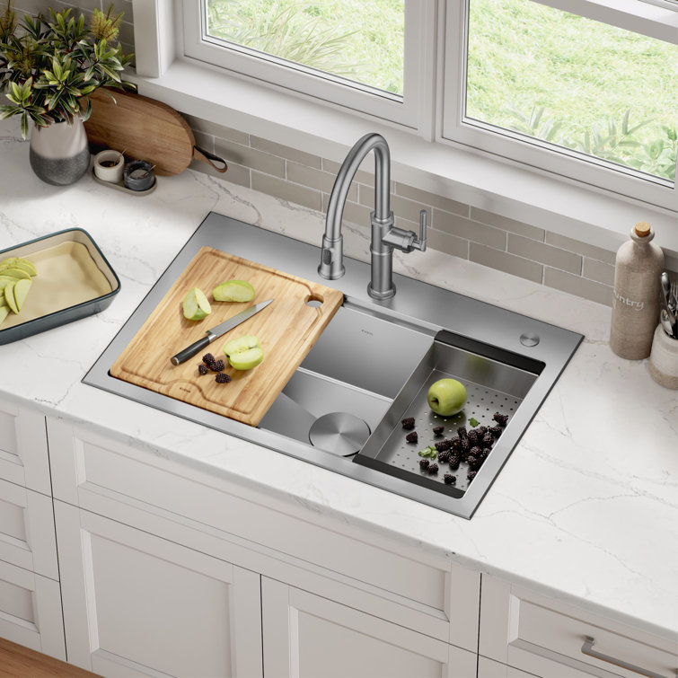 Kore 32-Inch Stainless Steel Drop-In Farmhouse Kitchen Sink