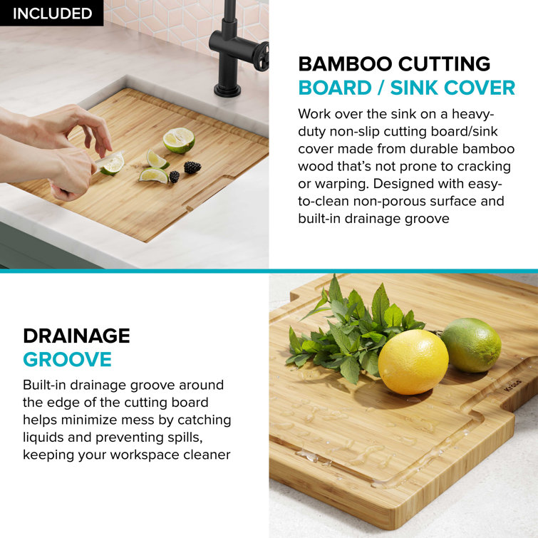 Kore 19-Inch Stainless Steel Drop-In Farmhouse Kitchen Sink