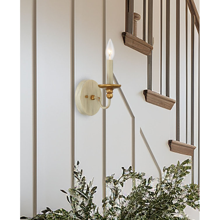 Black and Gold Dimmable Steel Wall Sconce