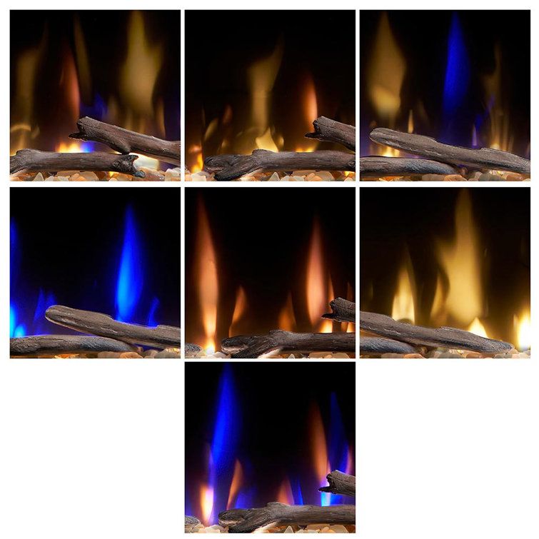 Evolve 60 Inch Black Glass Linear Electric Fireplace