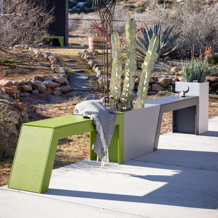 Leaf Green High-Density Polyethylene Slope Garden Bench