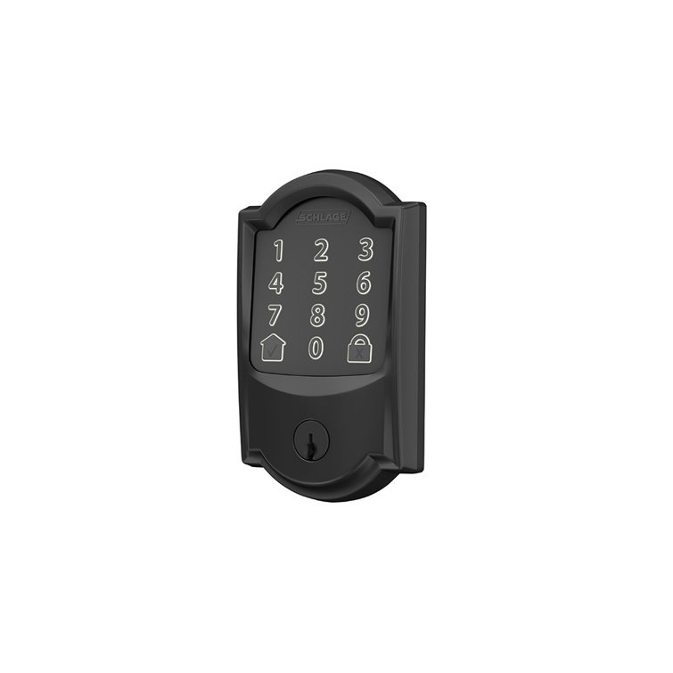 Matte Black Smart Wi-Fi Deadbolt with Touchscreen