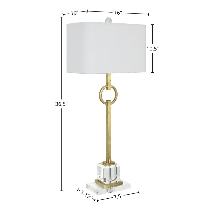 Elaina 36.5" Gold and Crystal Table Lamp