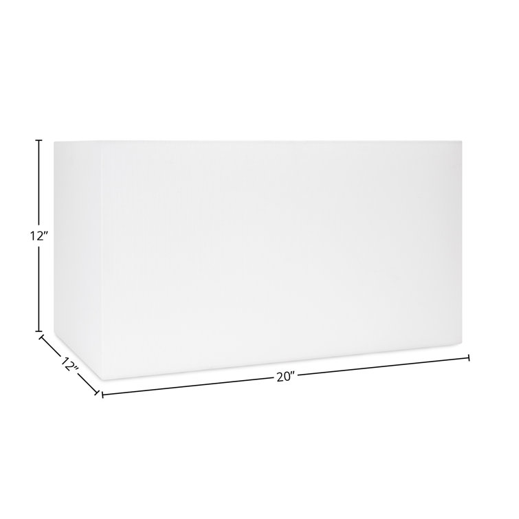 White Linen Rectangular Lamp Shade with Gold Accents