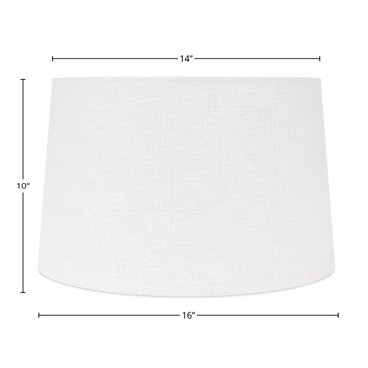 White Linen 10" H x 16" W Classic Lamp Shade