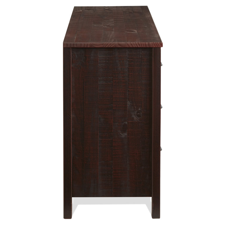 Farmhouse Walnut Double Dresser with Felt-Lined Drawers