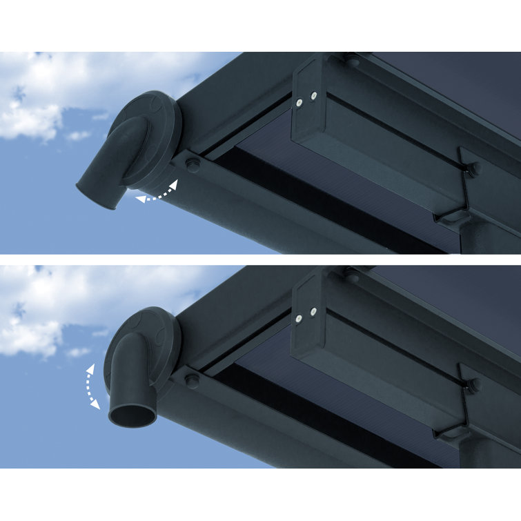 Sierra 10 ft. x 24 ft. Gray Polycarbonate Aluminum Patio Cover