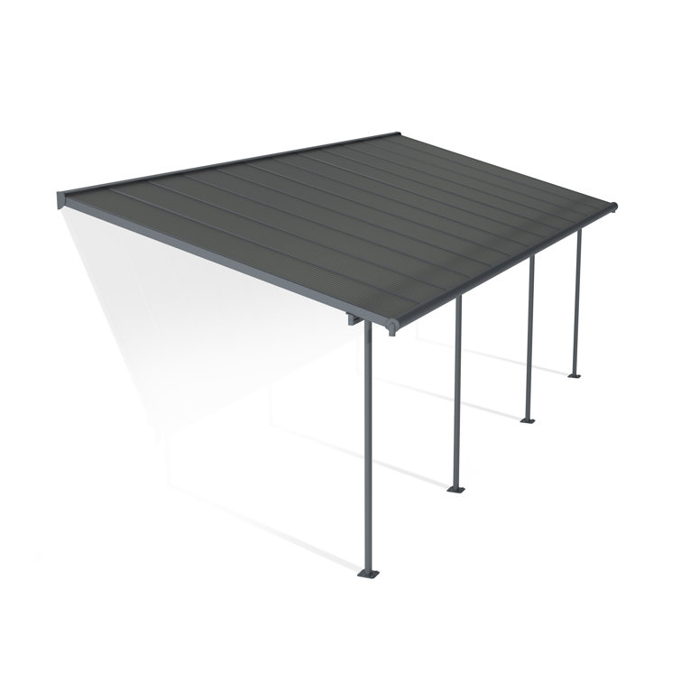 Sierra 10 ft. x 24 ft. Gray Polycarbonate Aluminum Patio Cover
