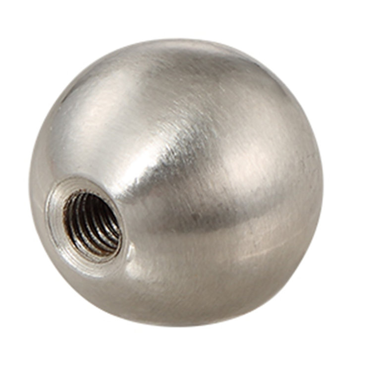 1-Inch Brushed Nickel Steel Sphere Lamp Finials (2-Pack)